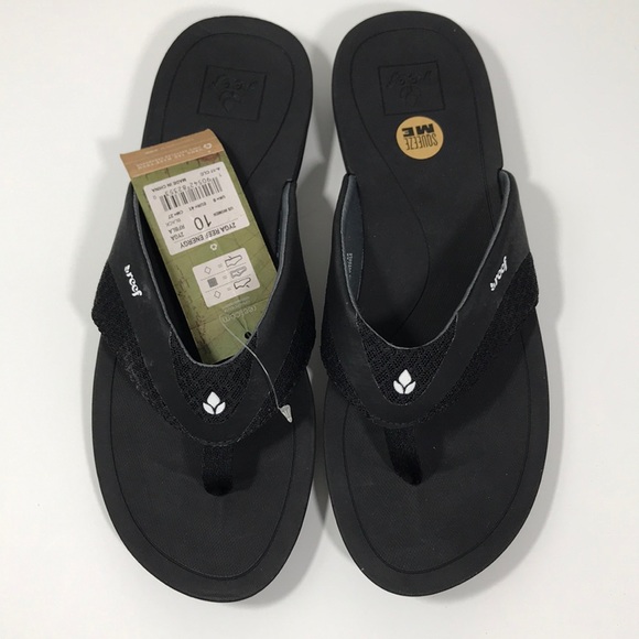 Reef Shoes - Reef Energy Black Flip Flop Women’ Sandal. Size 10